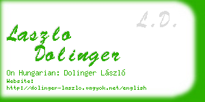 laszlo dolinger business card